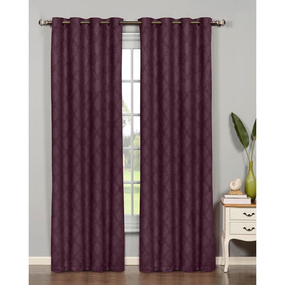 Plum Curtains Drapes Window Treatments The Home Depot