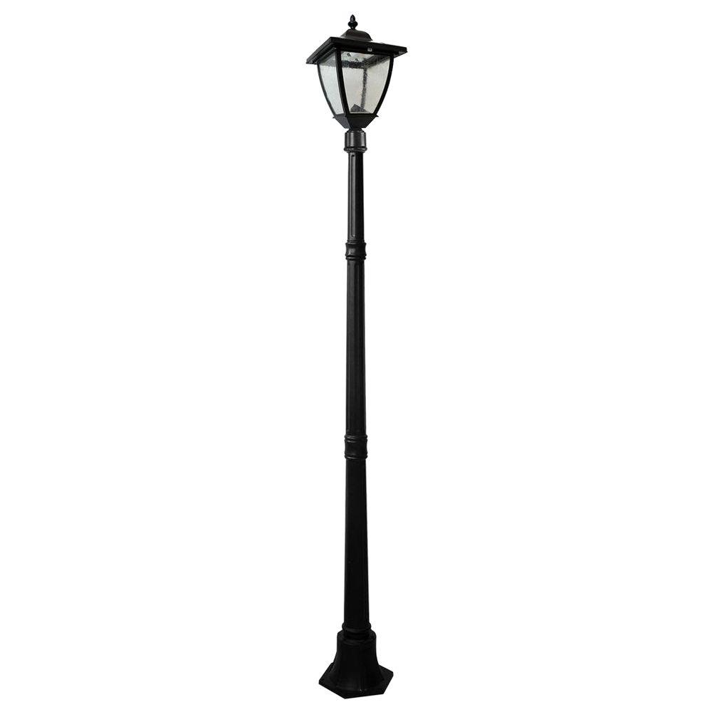 Nature Power Bayport 72 In Outdoor Black Solar Lamp Post