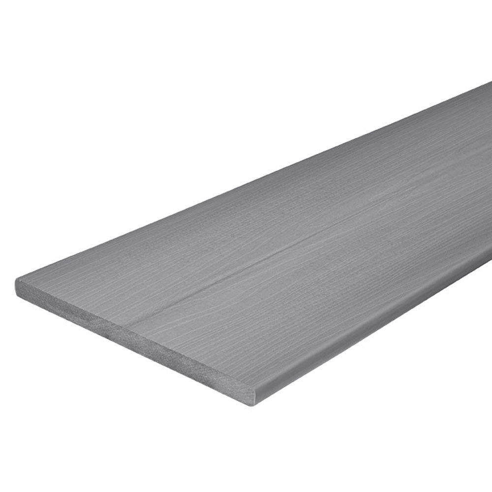 Fiberon Horizon 3/4 in. x 11-1/4 in. x 12 ft. Castle Gray Capped Fascia ...