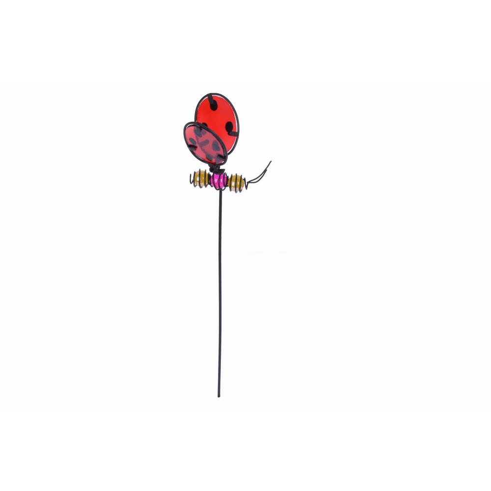 Blue Butterfly Wire /& Glass Garden Border Stake