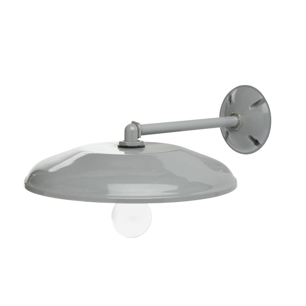 Southwire Farmers 1Light Gray Outdoor Wall Mount Sconce with 12 in. Reflector and Mounting Arm Southwire Farmers 1Light Gray Outdoor Wall Mount Sconce with 12 in. Reflector and Mounting Arm