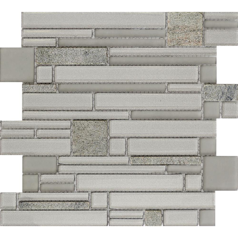 Entity Spirit Glossy 11 81 In X 8mm Glass Mesh Mounted Mosaic Tile 0 97 Sq Ft
