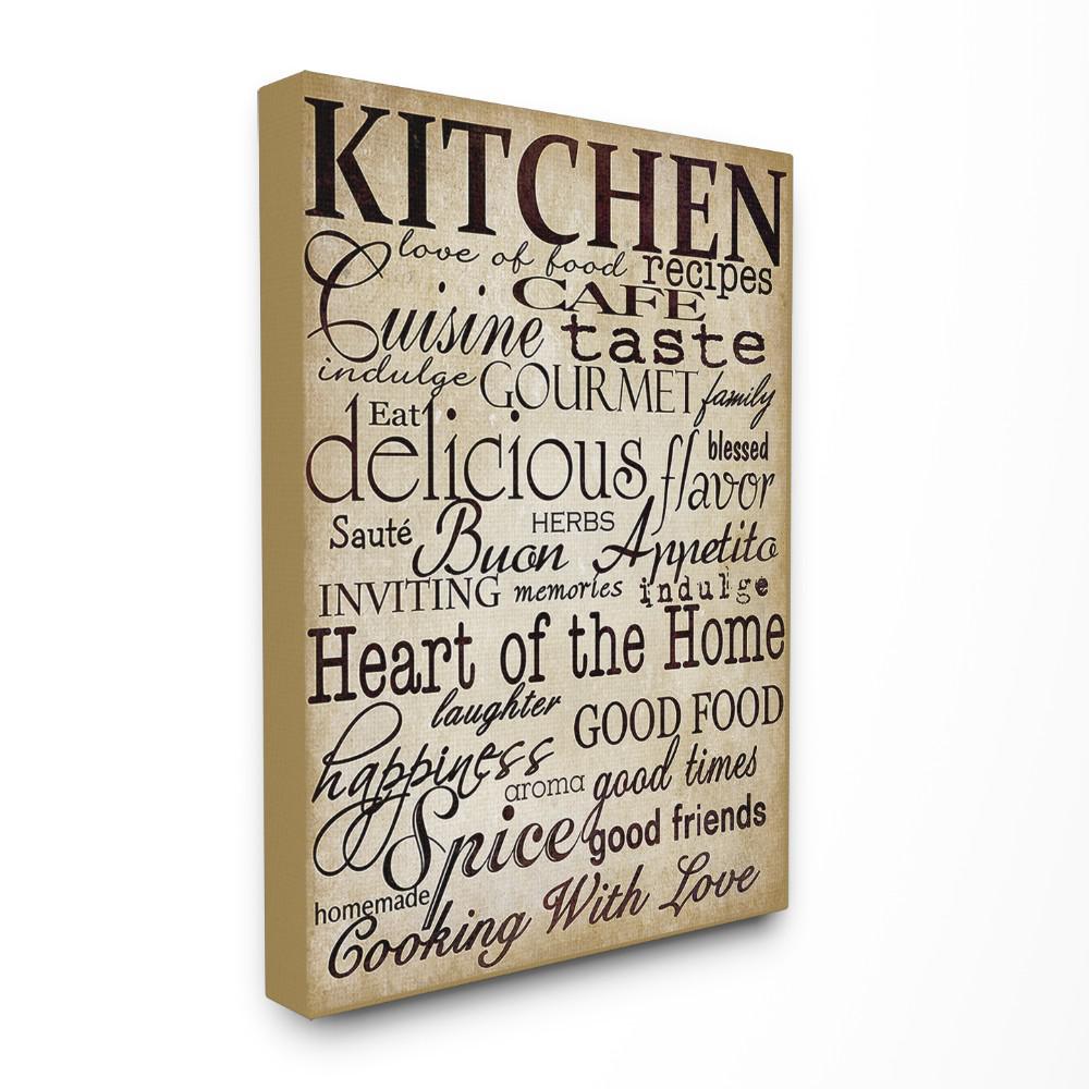 Stupell Industries 16 In X 20 In Words In The Kitchen Off White