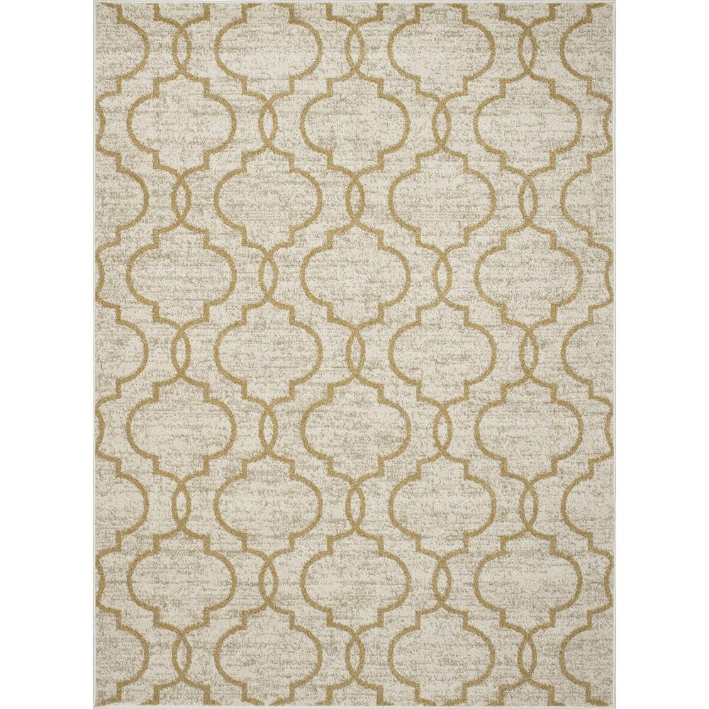 Concord Global Trading New Casa Quatrefoil Yellow 8 Ft X 11 Area Rug