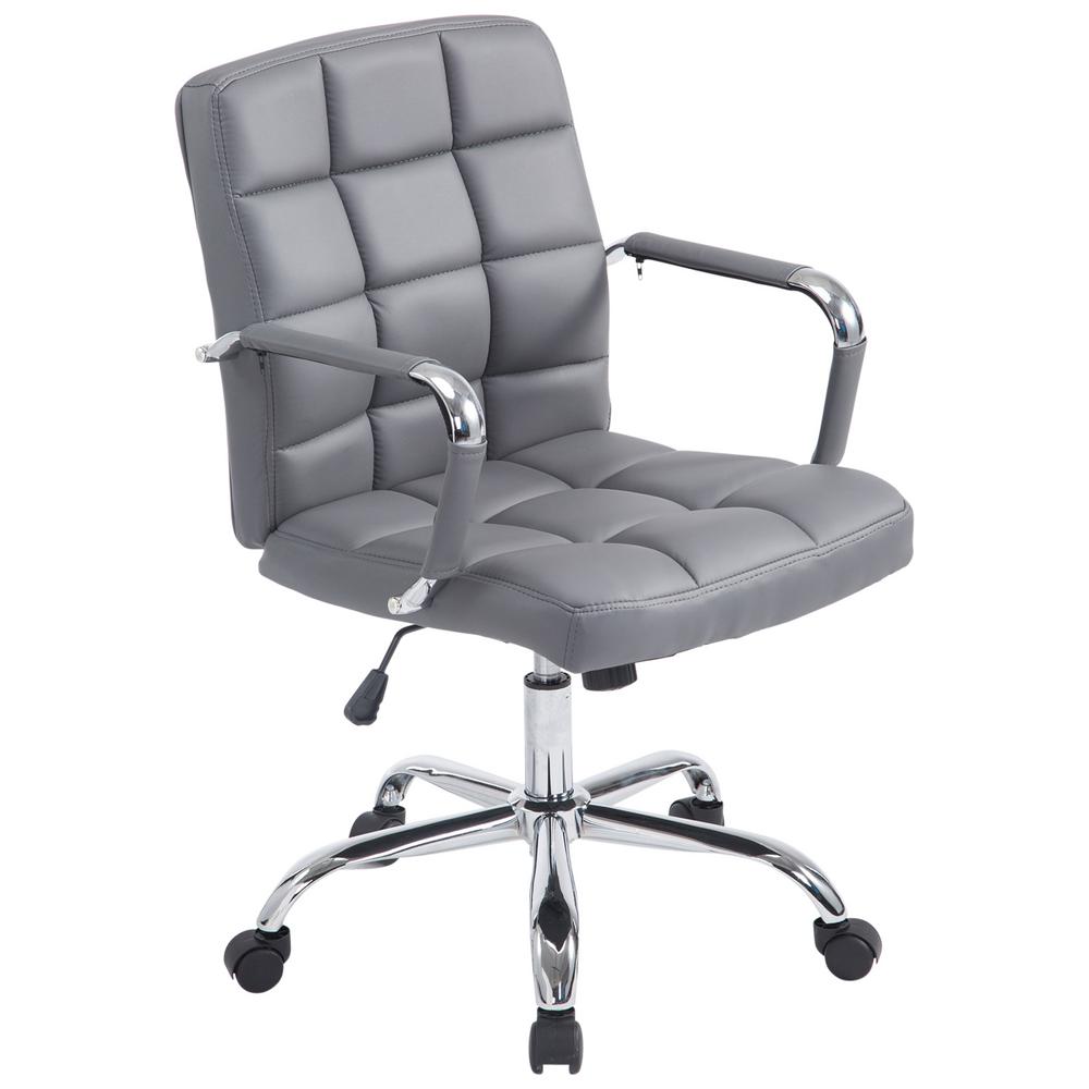 Poly and Bark Grey Manchester Office Chair EM251GRY The Home Depot