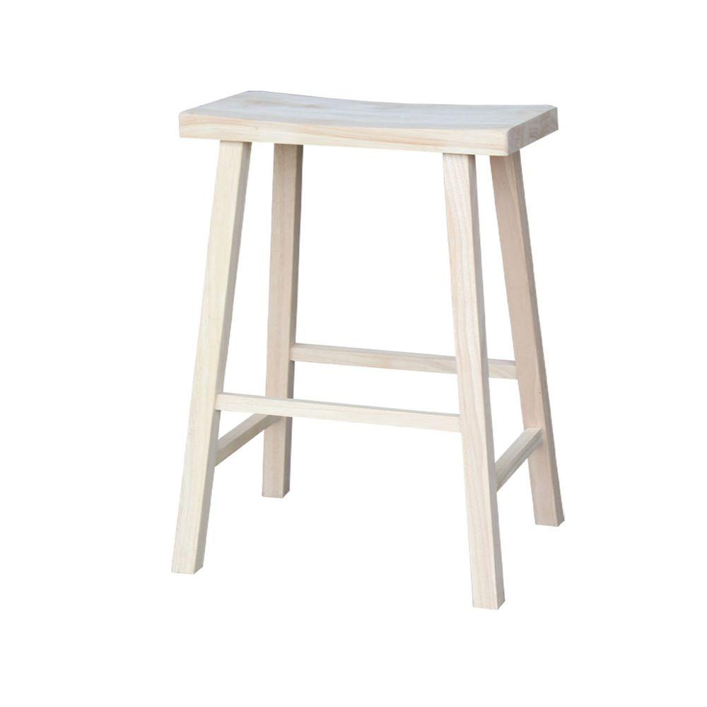 Backless Multi Colored Bar Stools Kitchen Dining Room Unfinished Wood Bar Stool