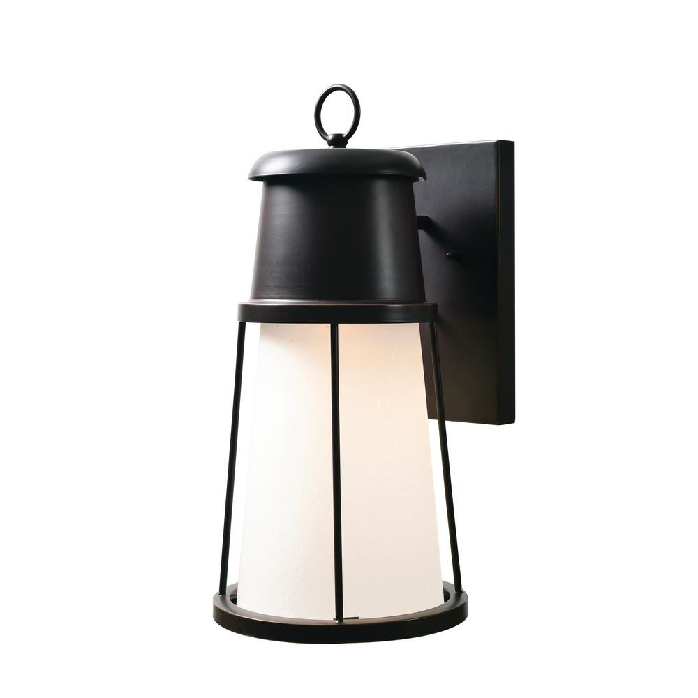 Coastal Nautical Integrated Led Outdoor Lighting Harbinger 1 Light Bronze Outdoor Integrated Led Wall Mount Lantern