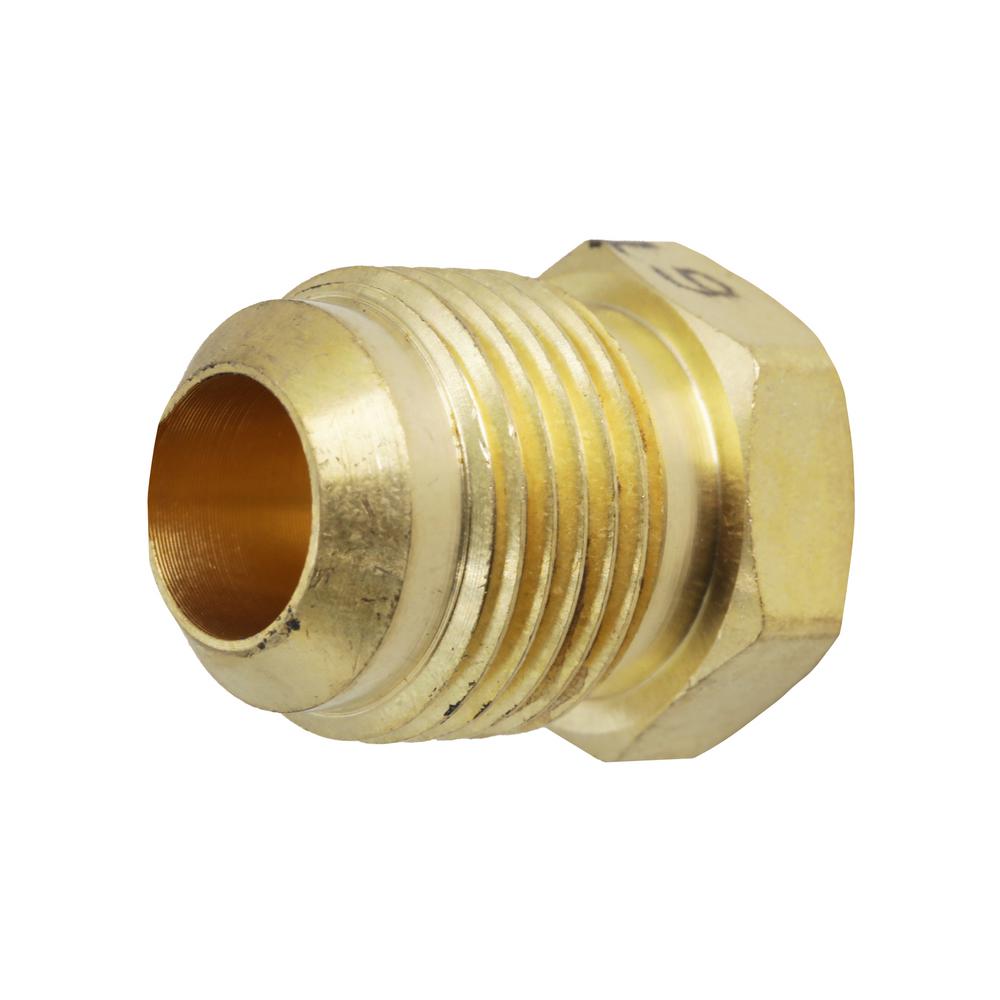 Plumbpro 3 8 In Brass Flare Nut 03504 The Home Depot