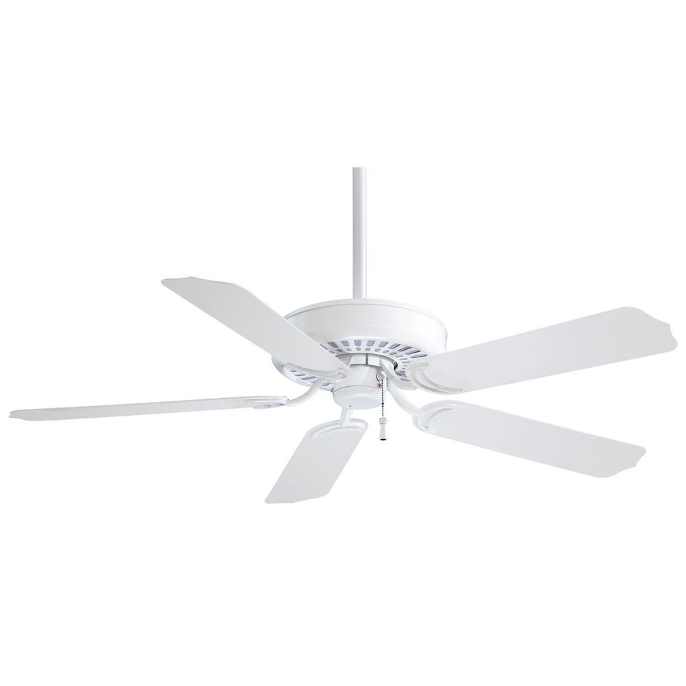 Minka-Aire Sundance 42 in. Indoor/Outdoor White Ceiling Fan F572-WH ...