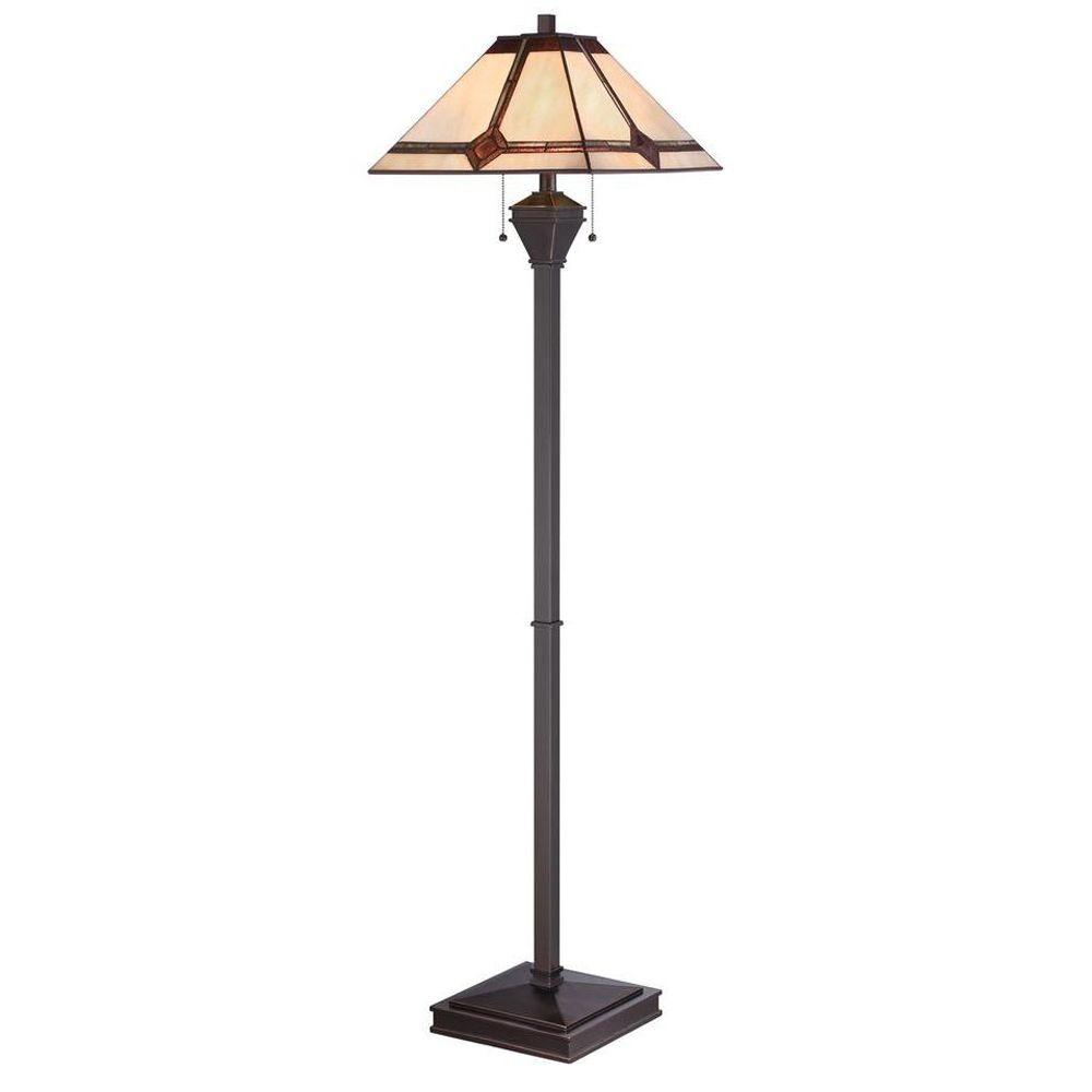 Illumine Designer Collection 60.25 in. Bronze Floor Lamp with Amber