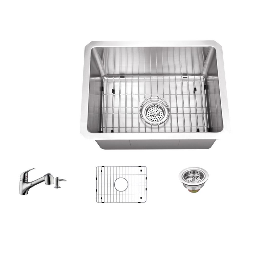 Brushed Stainless Steel Bar Sink Kitchen Sinks The Undermount Stainless Steel 15 In 16 Gauge Bar Sink Brushed With Low