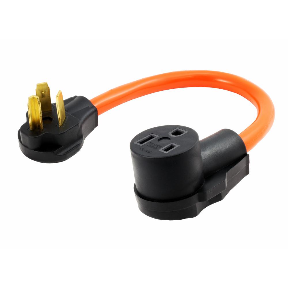 AC WORKS 10/3 STW 1.5 ft. Welder Adapter Cord 3-Prong 10-30P Dryer Plug to 6-50R... by AC WORKS