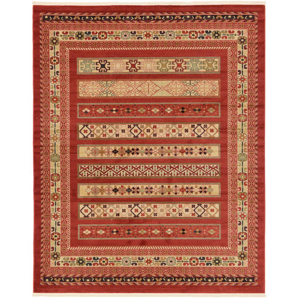 Unique Loom La Jolla Rust Red 8 ft. x 8 ft. Square Rug3129500 The