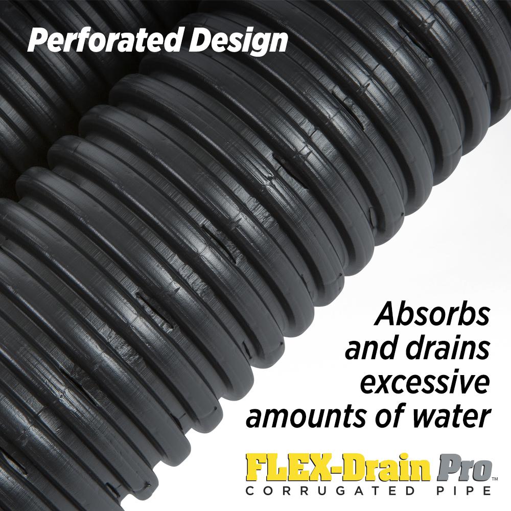 Flex Drain Pro 4 In X 100 Ft Hdpe Perforated Pipe Hp4100p The Home Depot - Corrugated Drain Pipe Home Depot Flex Drain Pro 4 In X 100 Ft Hdpe Perforated Pipe Hp4100p The Home Depot - Corrugated Drain Pipe Home Depot