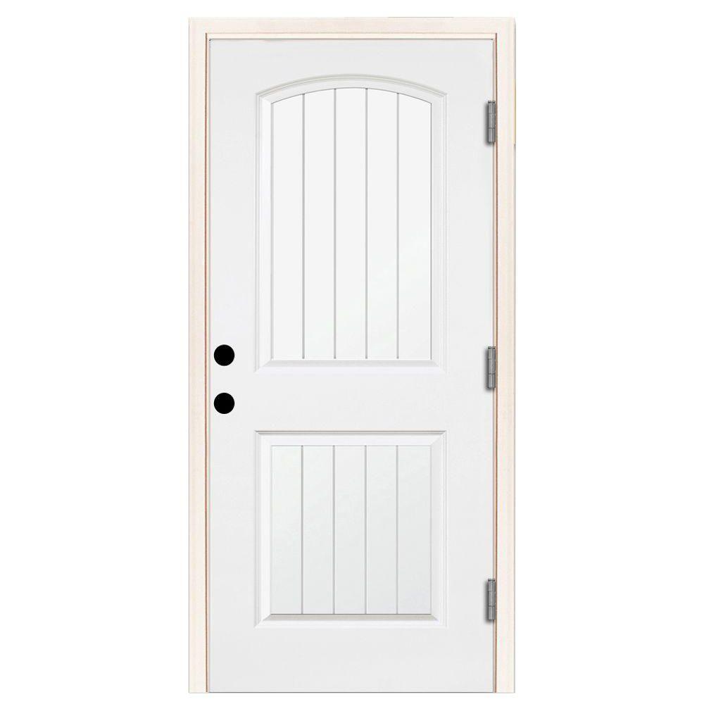 Steves Sons 32 In X 80 In Premium 2 Panel Plank Primed White
