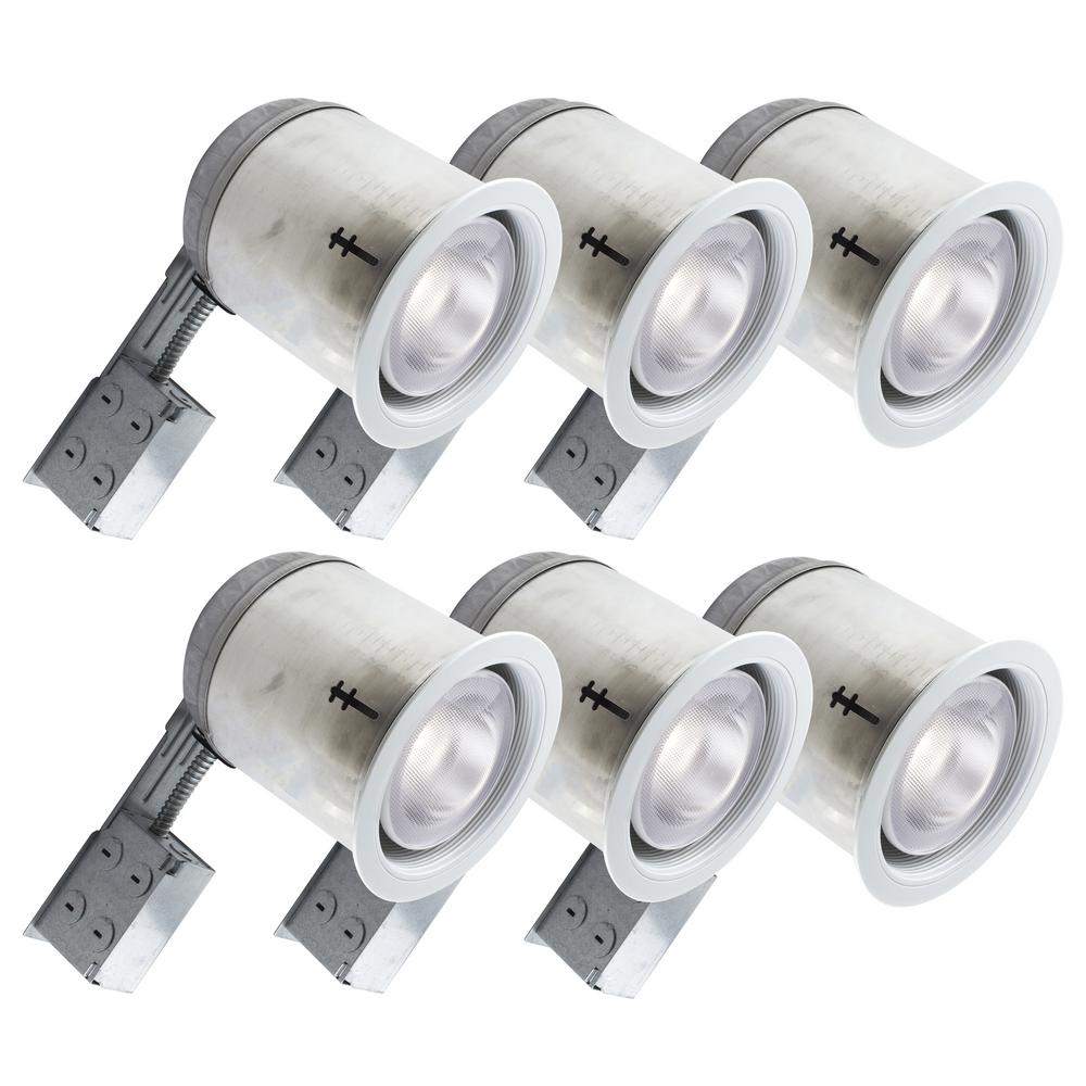 BAZZ 600 Series 7 in. White Incandescent Recessed Baffle Light Fixture