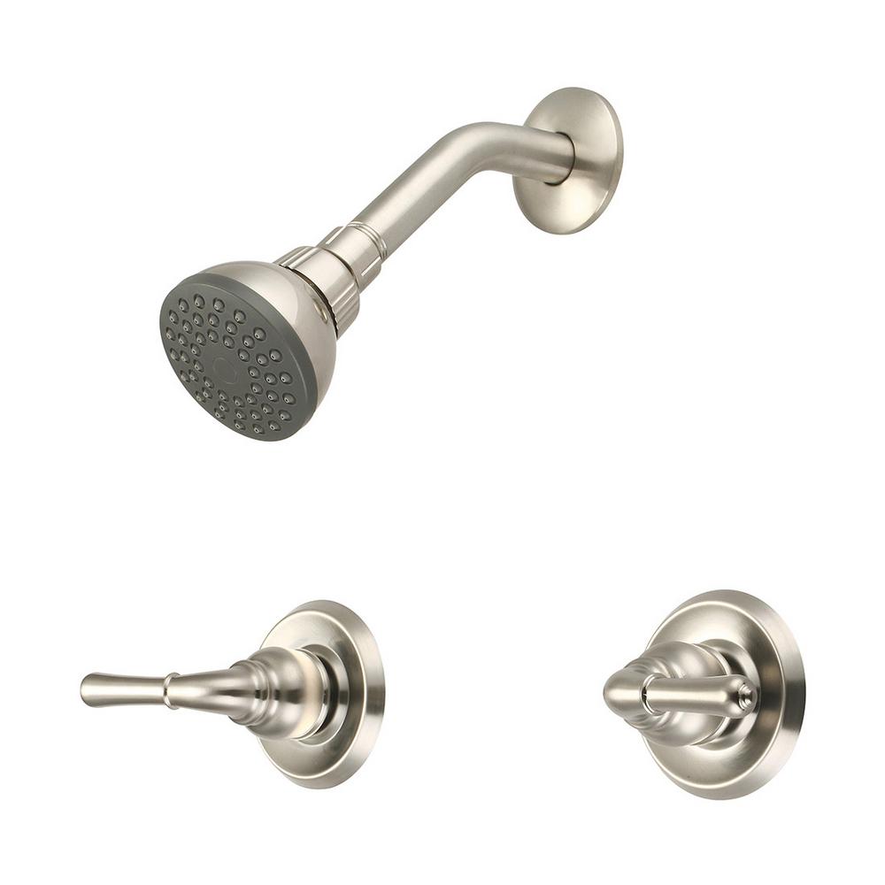 Olympia Faucets Elite 2Handle 1Spray Shower Faucet in Brushed Nickel