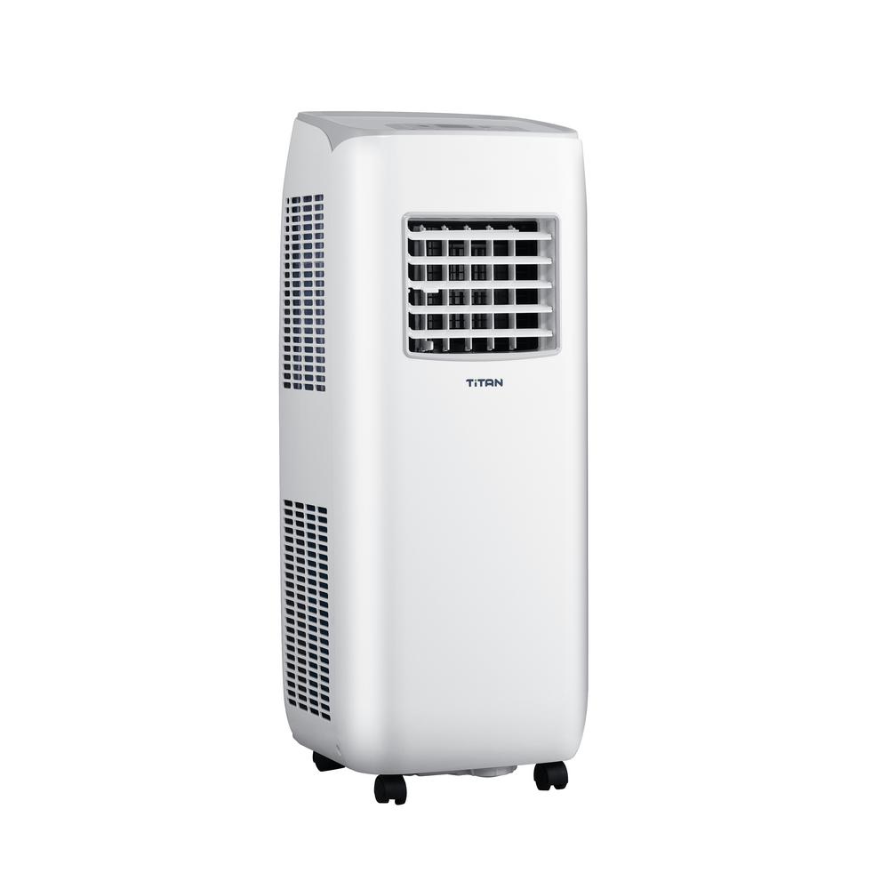 Titan 10000 Btu 6000 Btu Doe Portable Air Conditioner For Up To 350 Sq Ft With Dehumidifier In White