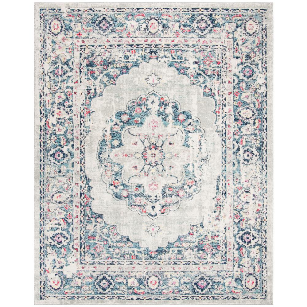 Safavieh Madison Light Gray Fuchsia 8 Ft X 10 Area Rug