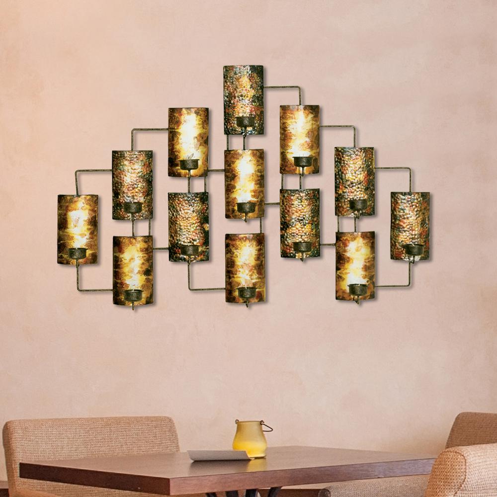 Multicolored Metal Wall Candle Holder