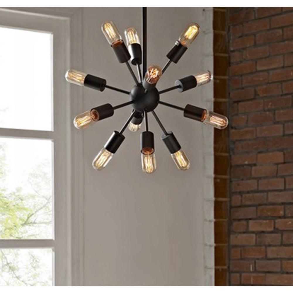 Warehouse Of Tiffany Herrick 9 In 12 Light Indoor Brown Pendant Lamp With Light Kit Ld4106 The Home Depot