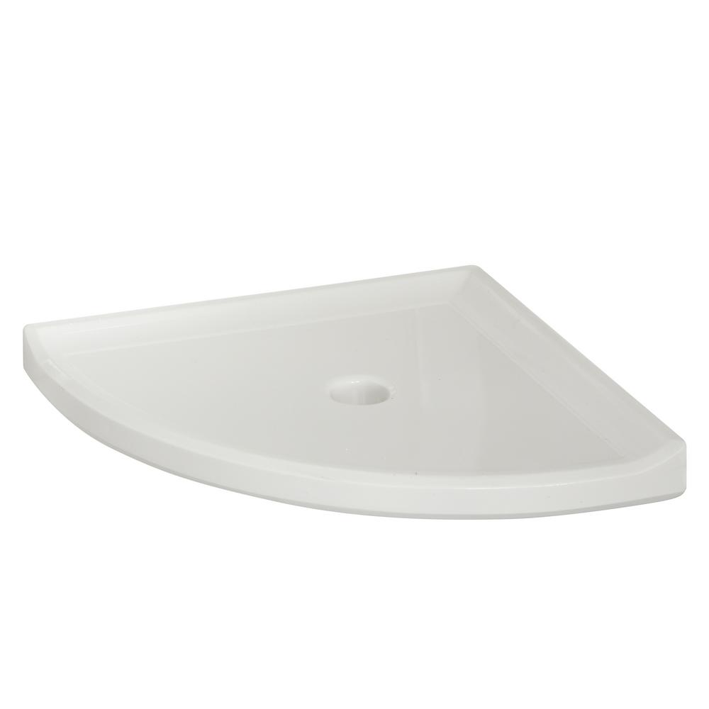 small white bathroom shelf