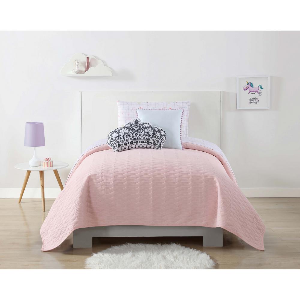 Jersey Quilted Pink Twin XL BlanketBK2111PKTX4500 The Home Depot