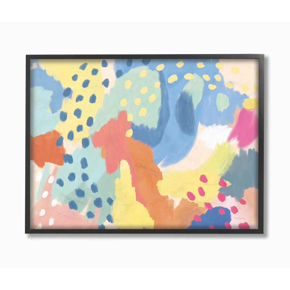 11 In X 14 In Bright Life Abstract Colors By Mary Urban Wood Framed Wall Art