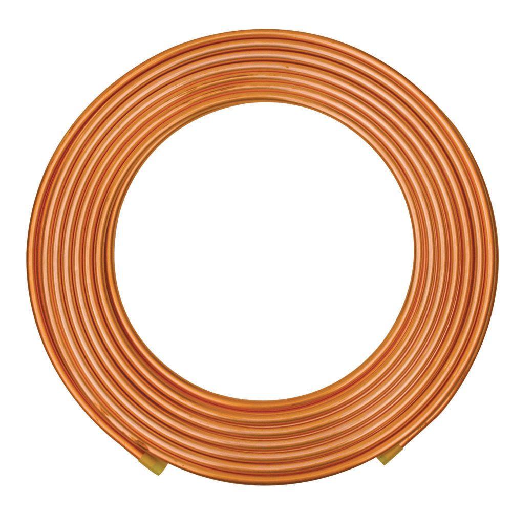 Everbilt 3/8 in. O.D. x 50 ft. Copper Soft Refrigeration Coil Pipe ...