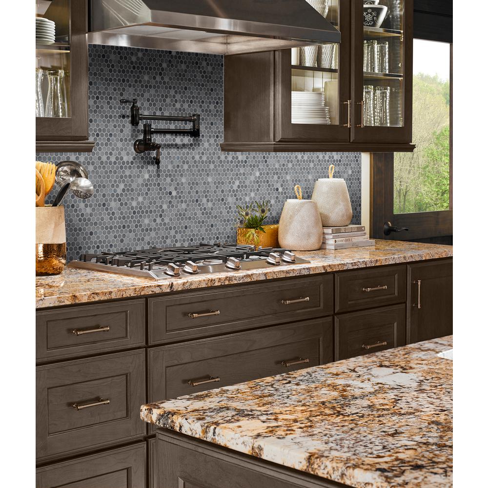 Msi Penny Round Grigio Mix 12 2 In X 11 3 In X 6 Mm Glazed