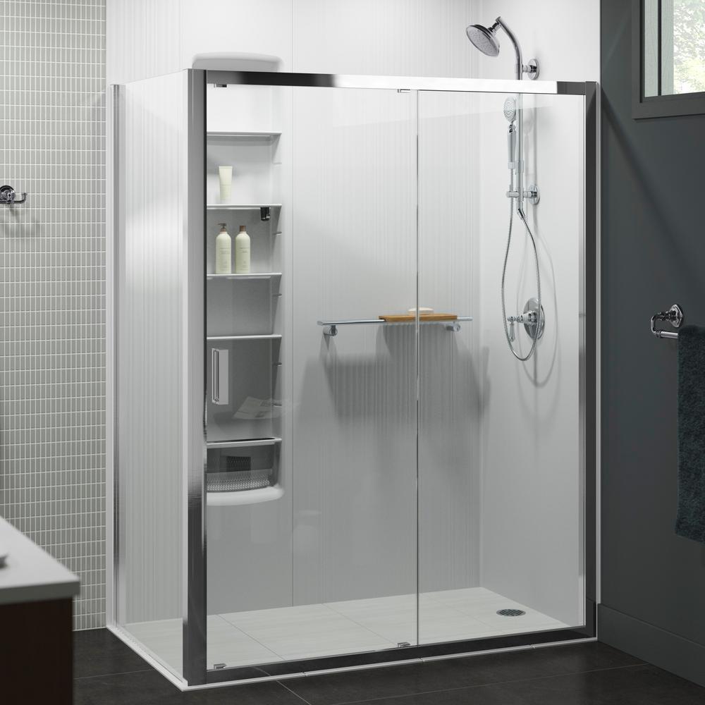 Kohler Aerie 59 4375 In X 75 In Frameless Corner Sliding Shower