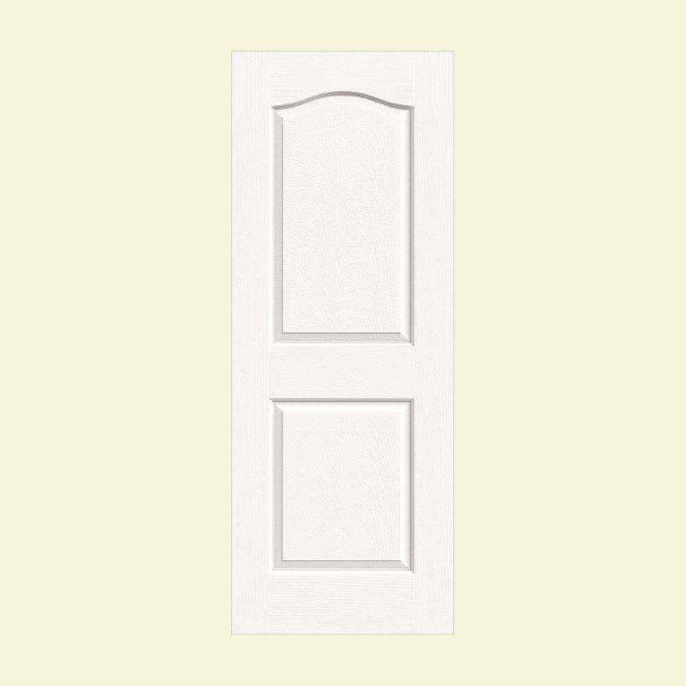 JELDWEN 24 in. x 80 in. Princeton White Painted Smooth Molded Composite MDF Interior Door Slab