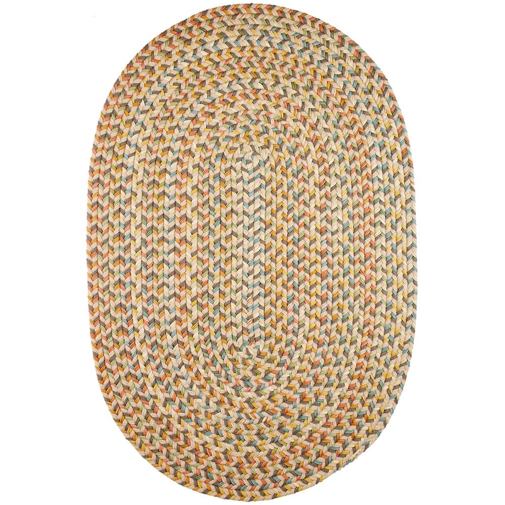Rhody Rug Revere Earth Beige 2 Ft X 3 Oval Indoor Outdoor Braided Area