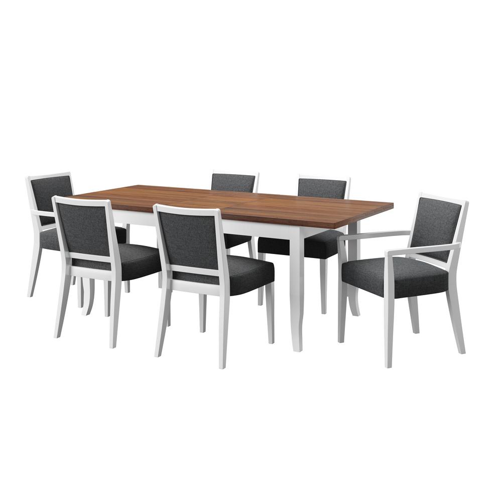 Handy Living Arielle 7 Piece Erfly Leaf Dining Table Cherry Erfly Leaf Dining Table