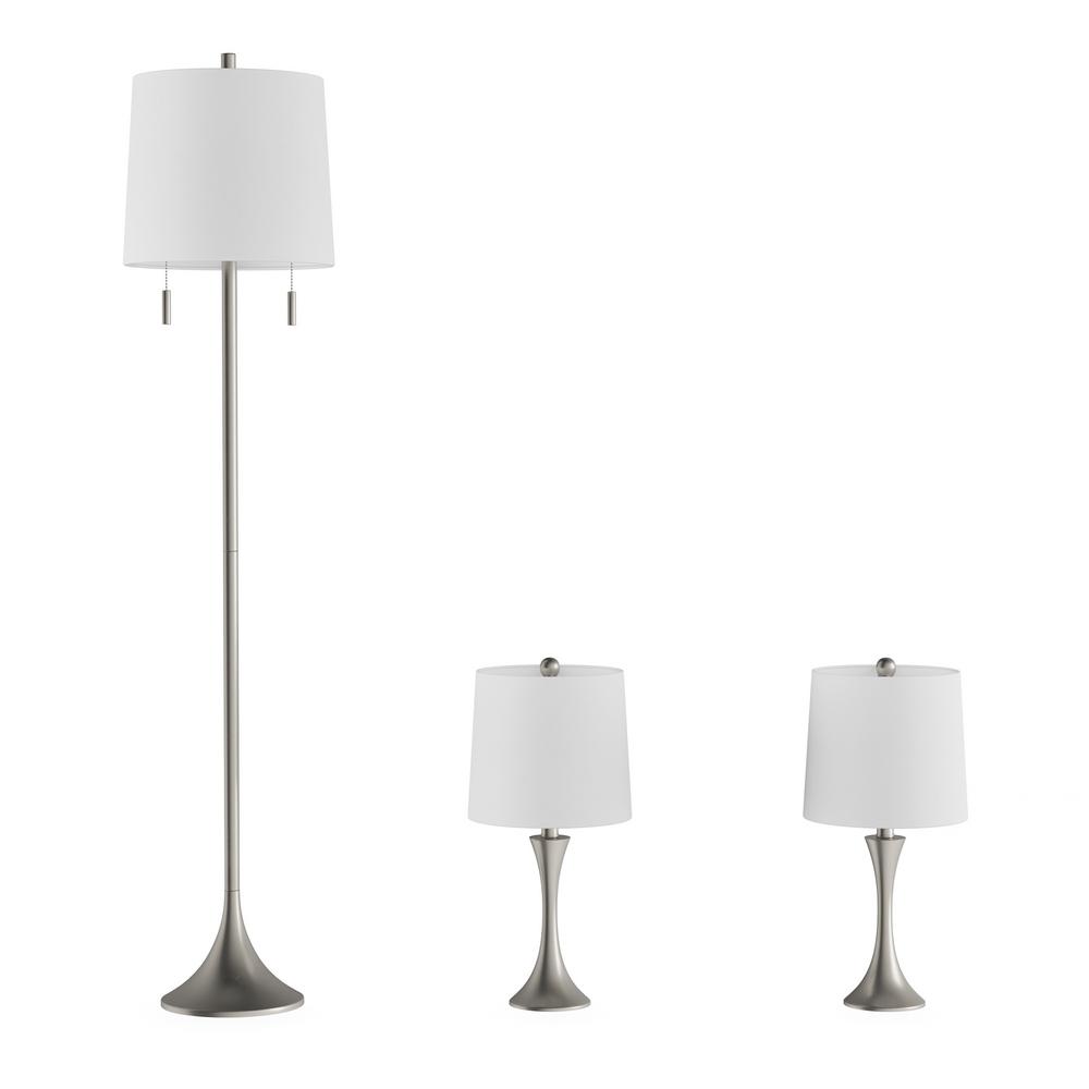 Lavish Home 24 5 In Mid Century Modern, Floor And Table Lamp Sets Contemporary