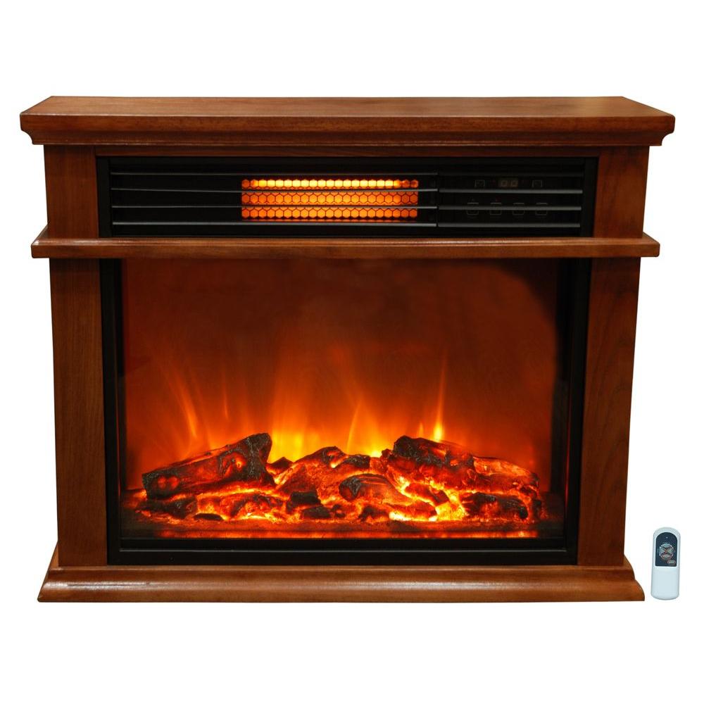 Lifesmart Easy Set 31 In Infrared Electric Fireplace In Golden