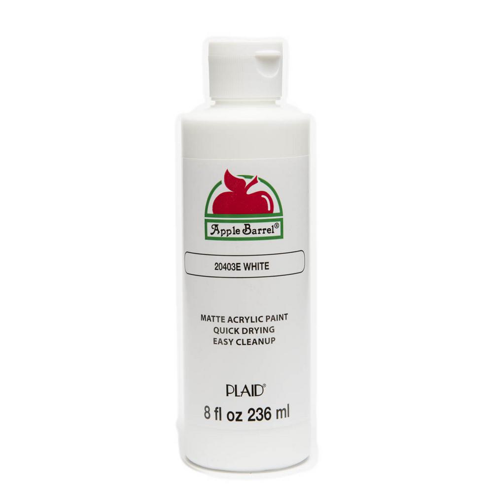 Le Barrel Colors 8 Oz White Acrylic Paint J20403 The Home Depot Le Barrel Colors 8 Oz White Acrylic Paint