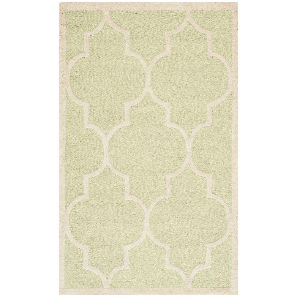 Safavieh Cambridge Light Green/Ivory 3 ft. x 5 ft. Area Rug-CAM134B-3 ...