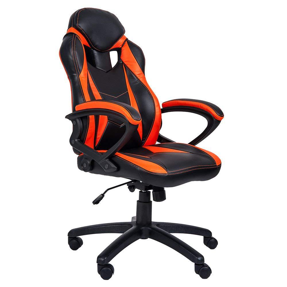 Merax Orange Ergonomic Racing Style Gaming Chair For Home And Office Merax Orange Ergonomic Racing Style Gaming Chair For Home And Office