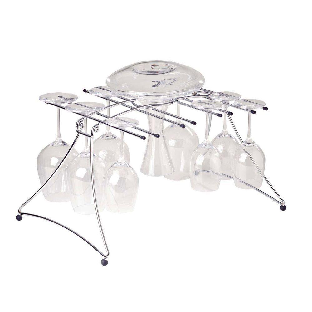 Wine Enthusiast Large 20 In Folding Drying Rack For Decanter And