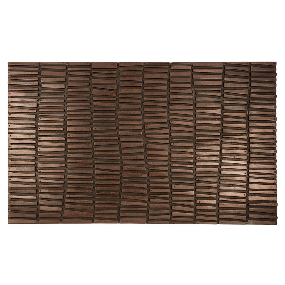 Entryways Wood Wall 18 inch x 30 inch Recycled Rubber Door Mat by Entryways