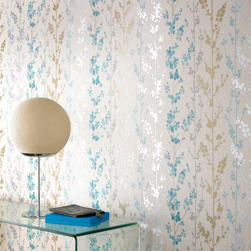Graham & Brown Berries Teal Wallpaper30254 The Home Depot
