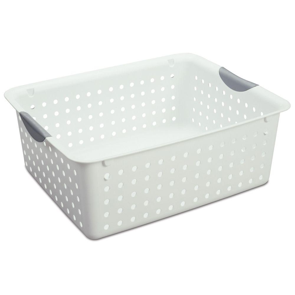 Sterilite 12.88 in. x 6 in. Plastic Large Ultra Storage Basket16268006 The Home Depot