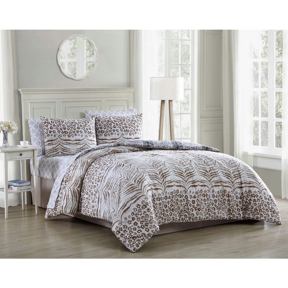 Addison Rugs Tempest 8-Piece Taupe King Bed in a Bag TMP8BBKINGGHTA ...