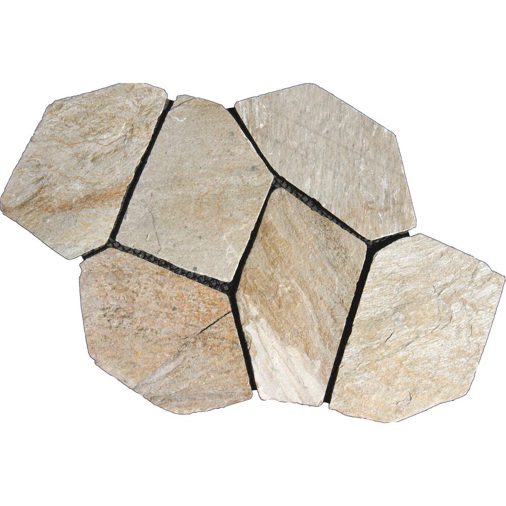 MSI Golden White 1 Ton/Crate Natural Quartz Flagstone Random Tile (150