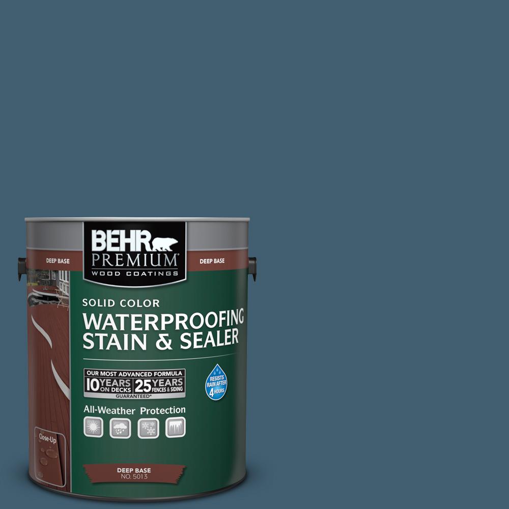 Behr Premium 1 Gal Sc 107 Wedgewood Solid Color Waterproofing Sc 107 Wedgewood Solid Color Waterproofing Exterior Wood Stain