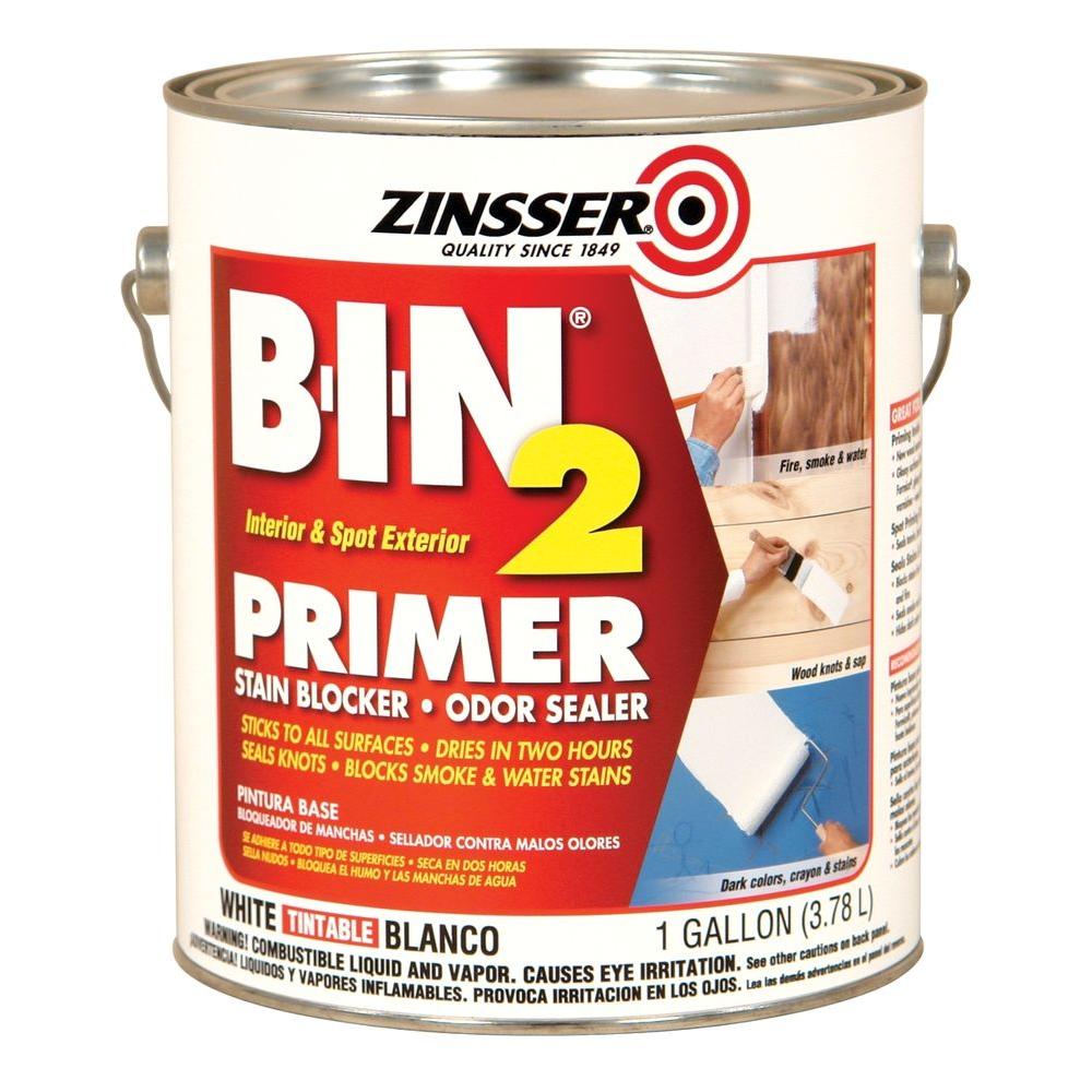 Zinsser 1 Gal. White BIN2 Stain and Odor Blocker (Case of 2)-259931