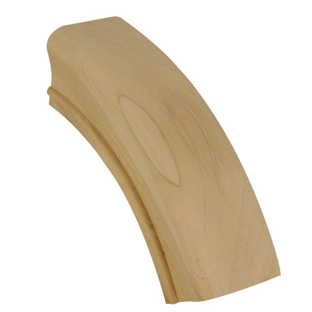 Stair Parts 7213 Unfinished Poplar 60 Degree OverEasing Stair Hand