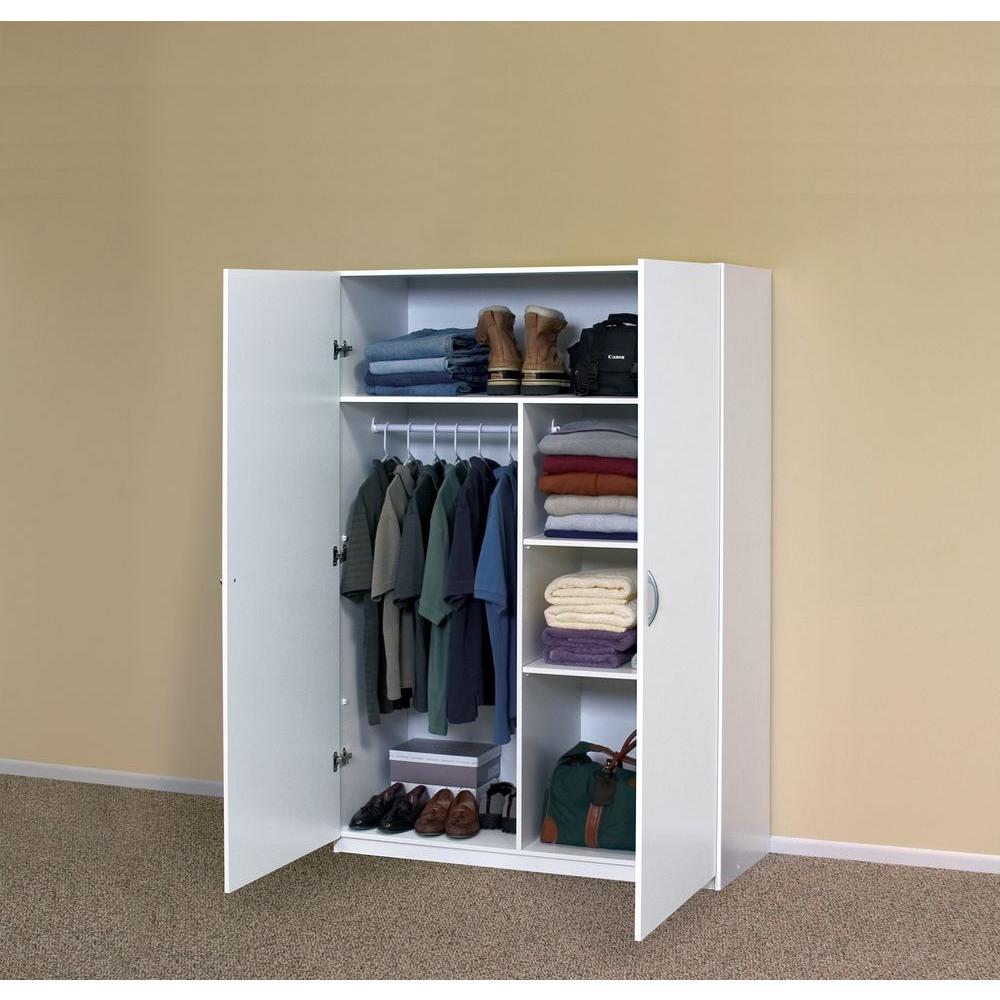 Closetmaid 71 75 In H X 48 W 20 5 D Multi Purpose Wardrobe Freestanding Cabinet White 12336 The Home Depot Closetmaid 71 75 In H X 48 W 20, Wardrobe Cabinet Home Depot