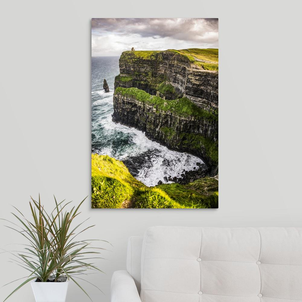 Greatbigcanvas Cliffs Of Moher O Brien S Tower Ireland Vertical By Circle Capture Canvas Wall Art 2522692 24 20x30 The Home Depot